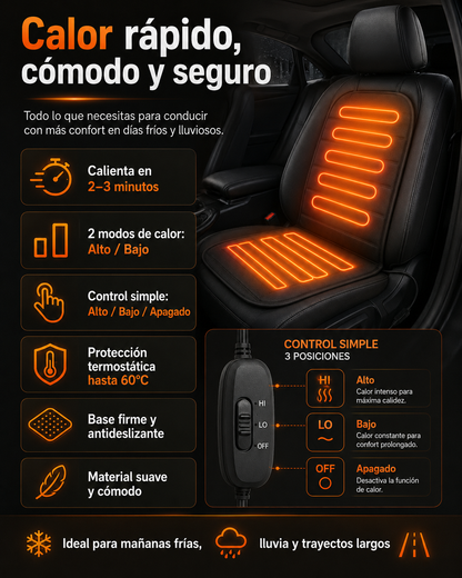 Funda Calefactora para Asiento de Auto