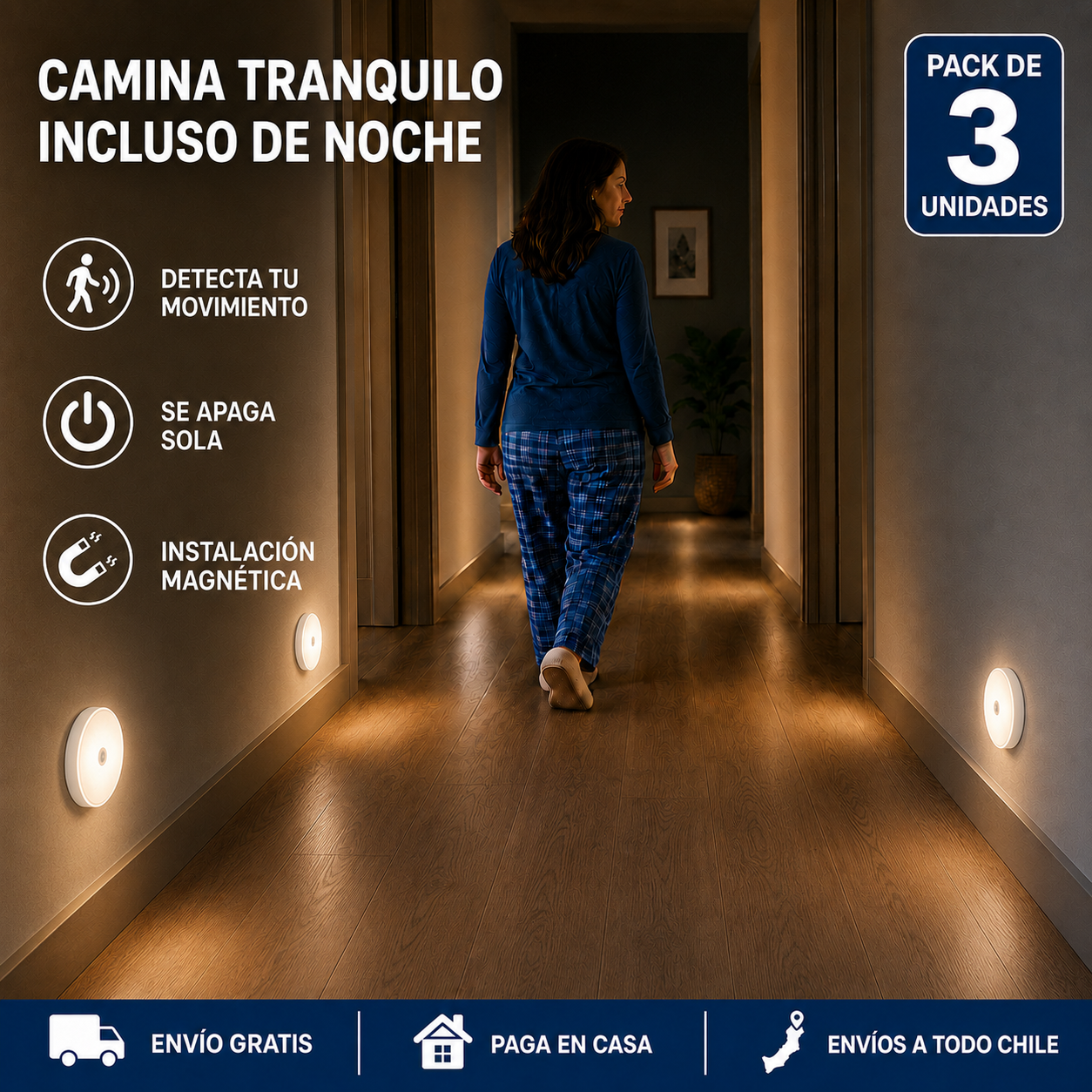 FOCO LED CON SENSOR DE MOVIMIENTO