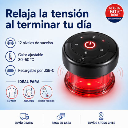 Ventosa Eléctrica™ 3en1- Succión, calor y luz roja