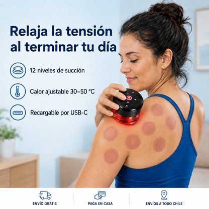 Ventosa Eléctrica™ 3en1- Succión, calor y luz roja